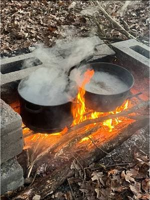 Day 5 of Maple Tapping Season: HOW TO MAKE MAPLE SYRUP!!! 🤯  It’s easy, but it takes a while. Just boil it until most of the water has evaporated. Then boil until the temperature states to rise. Once it hits 7 degrees above the temp that water boils (212 degrees), then it’s done! (219). Enjoy!!! #maplesyrup #maplesyrupseason #maplesyrupday #mapletapping #homestead #selfsufficiency 