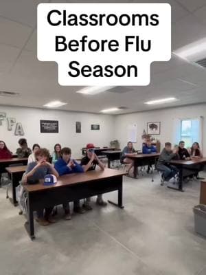 The nostalgic Windows sound has the same energy as flu season in schools—everything is fine, but before you know it, the system slows down, errors pop up, and half the class is shutting down. 😷😱 Stay safe out there. #fluseason #oklahoma #school #windows #fyp #ffa #classroom #teacher #viralvideo 