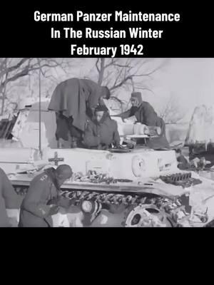 German Panzer Maintenance In The Russian Winter #ww2 #ww2history #ww2footage 