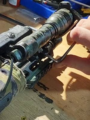 fixing the flashlight mount . . . #tinker #riflesetup #gear #flashlight #surefire #handmade #tools #tacticalgear #accessories  #upgrade #SmallBusiness #shooterspreference 