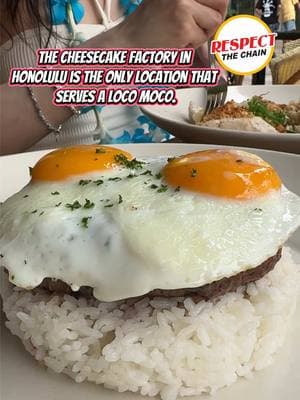 #creatorsearchinsights This is your ultimate spot for a unique Cheesecake Factory find in Honolulu, Hawaii! 🌺 Out of all locations, only Honolulu’s Cheesecake Factory serves Loco Moco, a must-try Hawaiian classic you won’t find anywhere else. 🌊🍍 Drop your Hawaii food recommendations or travel questions below! 🏝️ #HawaiiFood #HonoluluEats #OahuFoodie #Waikiki #BestFoodHawaii #WhatToEatHawaii #HawaiiTravel #HawaiianFood #respectthechain #chainfoodies  Respect the Chain with Sam E. Goldberg 