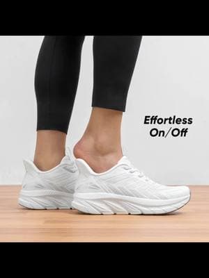 These sneakers are supposed to slide on and off easily. #sneakers #walking #slideonshoes #walkingsneakers #athleticshoes #labellasocialite #ttsdelightnow #lovelanguage #seasonalgems #giftguide #tiktokshoploveatfirstfind #ads 