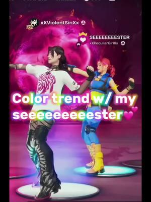 Color trend w/ seeeeeeester💕@𝖇𝖗𝖊𝖓𝖉𝖆 🕷️ #foryou #fypシ #fortnite #colortrends #foryou #fortnite #foryoupage #foryou #fypシ 