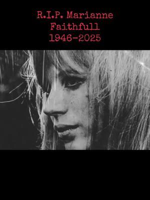 Marianne Faithfull (December 29, 1946 – January 30, 2025) was an English singer and actress who achieved popularity in the 1960s with the release of her UK top 10 single "As Tears Go By". She became one of the leading female artists of the British Invasion in the United States.From 1966 to 1970 she had a highly publicised romantic relationship with Mick Jagger. Her popularity was enhanced by roles in films, including I'll Never Forget What's'isname (1967), The Girl on a Motorcycle (1968) and Hamlet (1969). Her popularity was overshadowed by personal problems in the 1970s, when she became anorexic, homeless and addicted to heroin. #SisterMorphine #1969 #Mariannefaithfull #Spruck 