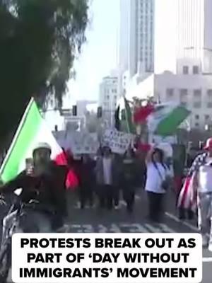 Multiple protests broke out across Southern California for a "Day Without Immigrants," a nationwide movement aimed at showing the importance of immigrants in the U.S. The campaign, which condemns President Donald Trump's mass deportation plan, calls for immigrants and supporters to stay at home and urges businesses to close. #DTLA #LA #CA #Protest #VivaLaRaza #Raza #fyp #LosTrece😈 #fypシ゚viral #fypシ #fypシ゚viral🖤tiktok #4upageシ #chicano #chicana #chicanopower #🇲🇽 #🇲🇽 #🇺🇸 #🇲🇽 #CasaTikTok #tiktokpartner  #chicanoculture #ethnicstudies #chicanostudies #chicanismotoday #vivalaraza #orale #homies #homie #fyp #cultura #viral #1min #longervideos #fyp #fypシ #fyp #foryou #foryoupage #viral 