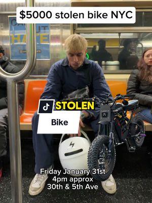 Super73 Rx Mojave stolen in NYC Friday Jan31 approx 4pm NW corner of 30th and 5th Ave 😔 @nypd @New York Post | News #stolenbike #stolenbikenyc