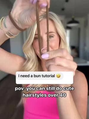 I’ve heard your requests for an easy bun hairstyle so here it is👇🏼👇🏼👇🏼 ‼️This is my go to hairstyle when I need to wash my hair and don’t want to or when it’s just so hot I want my hair off my neck!‼️ This messy bun works great on medium to longer length hair and gives fine thin hair the look of more volume and more hair🙌🏻 📌Pro tip: if you have fine hair, curl it first to get more volume and fluff your bun for extra volume before bobbi pinning it.  1. Gather your hair into a high pony 2. Make a bun with the ponytail leaving the ends out. 3. Take the ends and secure the ends with an elastic. 4. Twist the ends and wrap it over the bun 5. Scrunch and secure loose ends with bobby pins 6 Use hair mascara to take the flyaways Hair mascara is from the @thehaircutbox. It is my favorite way to slick back or tame frizzys and it’s inexpensive!  Comment HAIR MASCARA and I will send you the link + a discount code! Save this for later and drop a 🩷 if you are going to try!!  Follow @laurenlhale for more easy makeup and beauty tips!! #messybun #finehairstyles #thinhairstyles #volumehair #hairstylesforlonghair #simplehairstyles #bunhairstyles #viralhairstyles #bunhairstyle #womenover40 #summerhairstyles #momsover40 #40somethingmom #olderwomen