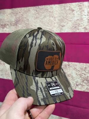 Gulf Of America Patch Hat #customhats #basekreations #gulfofamerica #trump2024 #mossyoak #bottomlandcamo #richardson112 