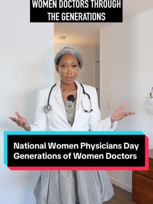 This week we celebrated National Women Physicians Day! 👩🏽‍⚕️👩🏼‍⚕️👩🏻‍⚕️👩🏿‍⚕️👩‍⚕️ Women doctors paved the way for health research and improved outcomes. Boomers 👵🏾: Women doctors were rare and they had to face a lot in order to be taken seriously. Their families were not always supportive and they paved the way for change. Gen X: They were becoming more prominent but were not represented in research 🔬 this led to data that did not represent the entire population 📈 Millenials: Women were taking more clinical roles but were not represented in leadership. The age of information made learning and applying to medical schools more accessible 👩🏿‍💻 Gen Z 🤳 Led to the age of the physician content creator and while doctors don’t make as much in the hospital their careers outside of the hospital are fulfilling and lucrative which helps with enormous student debt💸💵 I am going to give a shoutout to my women physicians who are paving the way! Make sure you tag one below!👇🏽  #doctorsoftiktok  #womenphysicians  #nationalwomenphysicianday  #tiktokpartner  #creatorsearchinsights  #doctorsvideoforgirls 