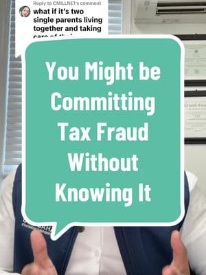 Replying to @CMILLNE1 You Might be Committing Tax Fraud Without Knowing It #tax #taxes #taxfraud #fraud #mistake #taxnews #taxtips #taxseason #cpa #accounting #headofhousehold #parents #childtaxcredit #earnedincomecredit #refundglowup 