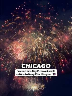 Who’s excited? 😍🎆 Head to our link in bio ⬅️ for more ways to celebrate Valentine’s Day in the city! Navy Pier Valentine’s Day themed fireworks is returning for its second annual show this next Friday, Feb 14 starting at 9pm ✨ Catch the show and walk through the Tunnel of Love along the south dock 💖 #chicago #navypier #ValentinesDay