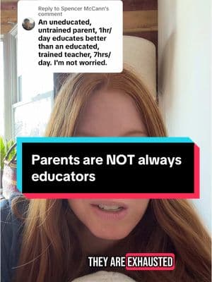 Replying to @Spencer McCann parents are NOT always the best teachers. #trumpsamerica #deptofeducation #departmentofeducation #expat 