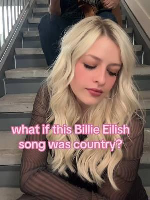 👀… sounds like it could be a country song to me #singer #whatwasimadefor #billieeilish #billieeilishcover #coversong #countrysinger #stairwellsinging 