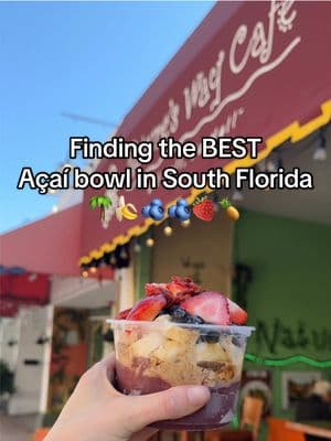 Finding the best açai bowls in South Florida ! This one is Nature’s Way Cafe located on Lake Ave in Lake Worth Beach #acaibowl #southflorida #westpalmbeach #lakeworthbeach #acai 