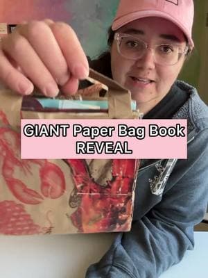 GIANT PAPER BAG BAG BOOK REVEAL! #paperbagbook #paperbagcraft #papercrafts #papercraftideas #giantthings #sillyart #bookbinding #bookmaker #sketchbook 