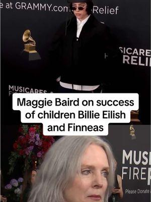 Actor Maggie Baird tells Reuters on the Grammys red carpet that although they had always been musical, she had no idea her children Billie Eilish and Finneas would reach meteoric success. Baird, the founder of Support+Feed, also shares the work she does to make Eilish's tours sustainable, help combat food insecurity and support local businesses while on the road. #BillieEilish #Grammys #finneas #MaggieBaird #HMHAS #Reuters #News