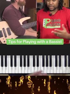 Tips for playing with a bassist and gospel piano band:  #gospelpianotutorialsforbeginners, #howtolearngospelpiano, #TraditionalGospelProgressions, #contemporarychristianmusic, #contemporarychristianpiano, #worshippiano, #GospelChord, #jazzpiano #jazzharmony, #jazztheory, #ccmmusic, #pianolessons, #pianolessonsonline #christiantok #gospelmusictok