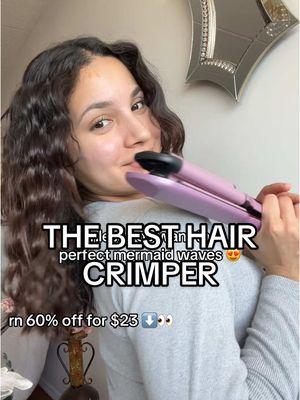 my favorite hairstyle is using this wavy talk crimper!! The perfect mermaid waves every time! Do not miss the Valentine’s Day sale!! 😍 @wavytalkofficial #wavytalk #wavytalkhaircrimper #haircrimper #crimpedhair #mermaidhair #hairstyle #wavyhairstyles #tiktokshoploveatfirstfind 