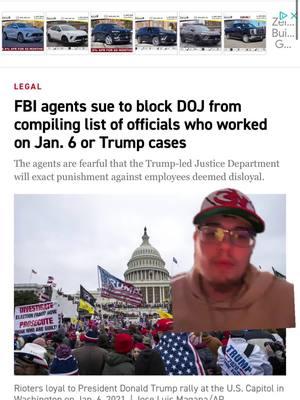 Just IN- CAL has been filed from FBI agents to block DOJ from getting the list of people that worked on the Jan 6 or Trump case. #greenscreen #classactionlawsuits #government #dumptrump 