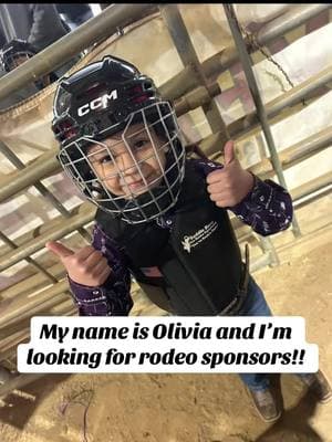 Sponsors needed! Great way to advertise your company and products! Olivia is 5 years old and just started her rodeo journey! Message me for more details and sponsorships!!  #rodeo #muttonbusting #westerntok #cowgirl #fyp #2025 