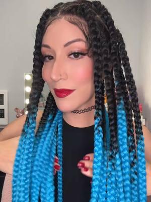 Peluca trenzada de TikTok Shop🤩Es de 36 inches y súper cómoda. La améee💙 #Braidedwig #braidedhair #braidstyle #wigs #wigtok #TikTokShop #wigreview #wiginfluencer #wigcheck #wigcollection #wig #pelucas #lacefrontwig #coloredwig 