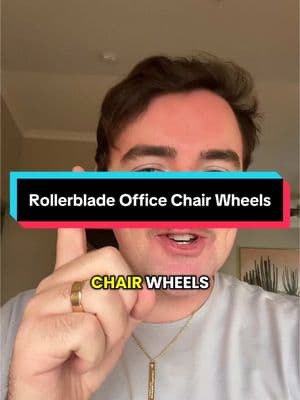 The before and after of these rollerblade office chair wheels is amazing😍 #tiktokshoploveatfirstfind #rollerbladeofficechairwheels #officechairwheels #officelife #fypage 