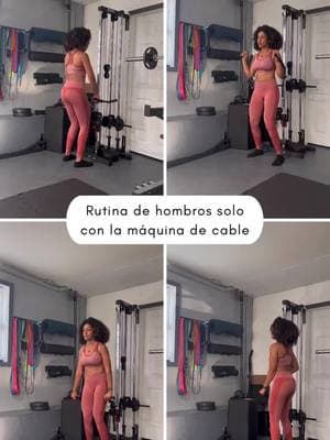 Rutina para hombros tonificados solo con la máquina de cable. #shoulderworkout #upperbodyworkoutforwomen #fitnesstips #rutinadeentrenamiento 