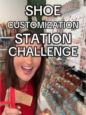 SHOE CUSTOMIZATION STATION CHALLENGE 🤩 #convertibleheels #fyp #customshoes #challenge #fashionhacks #custommade 