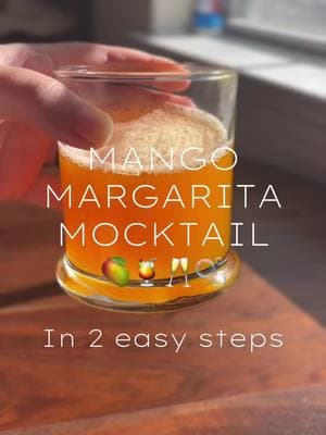 Easy 2 ingredient mango margarita mocktail using Craftmix mango margarita mix 🥭🍹🫧 @Craftmix #craftmix #mocktail #mocktailrecipe #margarita #margaritamocktail #drinkrecipes #cocktails 