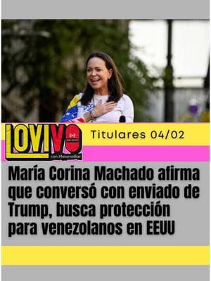 María Corina Machado afirma que estuvo en comunicación con Grenell en el Marco de la visita que hizo a Caracas para rescatar rehenes estadounidenses del régimen de Nicolás Maduro, pero Grenell no se los llevó a todos y asegura que volverá a buscar a otros 6 que aún siguen secuestrados en nuestro país. Estas y otras noticias están ampliadas en el #LoVivoEnVivo de hoy que puedes ver en mi canal: MelanioBar. #MariaCorinaMachado #RichardGrenell #VenezuelaLibre #VenezolanosenEEUU