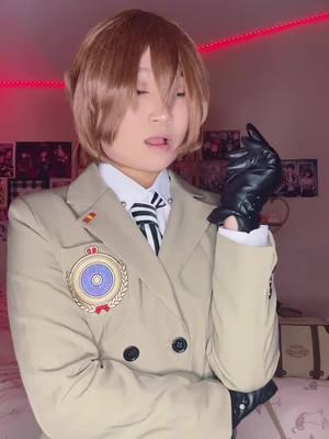 This is honestly how  Akechi is for like the majority of 3rd semester lol #hanhanwashere #persona5 #persona5cosplay #akechigoro #akechi #p5 #p5r 