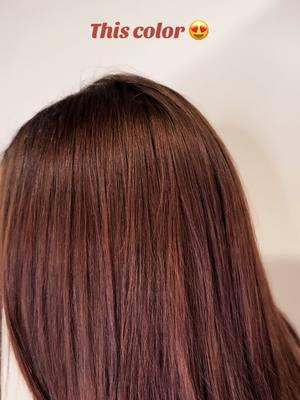 This color 😍 #matrixcolor#matrixformula#browncopper#browncopperhair#cutehair#coppervibes#curebrunette#phx#phxhairstylist#azhairstylist#phxhairsalon#thiscolor#allovercolor#copperbrownhair#copperbrownhairinspo 