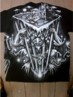 Lisp Goblin Airbrush demon #punk #punkart #punkfashion #alt #altart #airbrush #customtee #tshirt #graphictee #scaryart #artist 