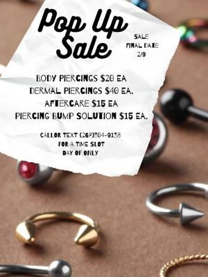 (REPOST) I appreciate it  (READ CAREFULLY) PIERCING FIXINGS LIKE SCREWING A BALL BACK ON OR PUTTING YOUR PIERCING BACK IN YOU WILL BE CHARGED $20 - $30 DOLLARS SO PLEASE BE RESPONSIBLE AFTER SERVICES NO EXCUSES💯💯💯💯 OPENINGS AVAILABLE  Follow instructions on flyer to make piercing appointment and only taking same day appointments for piercings only  (DO NOT TEXT/CALL UNLESS YOU TRYING TO MAKE APPOINTMENT THE SAME DAY) 🔥Zo Ink is your premier tattoo destination located in USA. We are a full custom tattoo studio, with each of our artists capable of designing the tattoo of your dreams. We can work with existing designs, reference material, and/or collaborative imaginings.🔥 #tattoo #tattooart #tattooartist #tattoolife #tattooart #tattooflash #tattooideas #piercing #piercingideas #piercings #piercingstudio #piercingjewelry #piercingsofinstagram #piercinginspiration #phildalphia #phillytattoo #phillytattooartist #latattoo #latattoos #latattooartist #latattooartists #latattoostudio #smalltattoo #smalltattoosforgirls #traguspıercıng #tragus #septumpiercing #nosepiercing #piercingsale #phillysales 