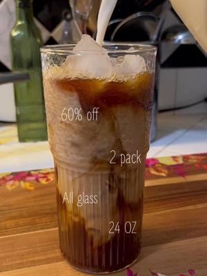 $11 for two is such a good deal one of these alone in a store would cost more!!😭  #glasscup #glasscupswithstraw  #icedcoffee #icedcoffeeaddict #cutecup #glassset  #aestheticcup #TikTokShop #coffeetok #tiktokshopfinds #icecoffeetiktok #icedcoffeerecipe 