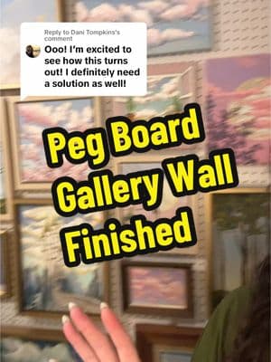 Replying to @Dani Tompkins I’m so incredibly happy with it! #paintings #gallerywall #DIY #renterfriendly #pegboard #hyperfixated #adhdtiktok #organizedhome #storagehacks 