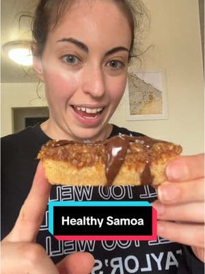 Samoas were always my favorite Girl Scout Cookies and now with my love for dates I love this “healthy” version of them too! #girlscoutcookies #samoas #healthydessert #daterecipe #dessertrecipe 