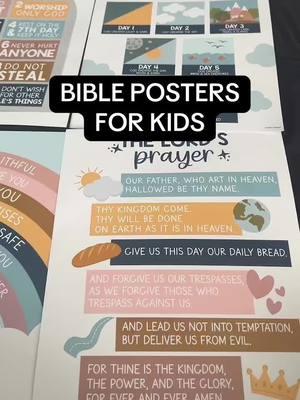 An amazing way to surround your kids with the word of God. A fun way to teach them about the Bible 🤍✝️ #creatorsearchinsights #jesus #jesuschrist #bible #biblestudy #bibleposter #bibleforkids #lordsprayer #posters 