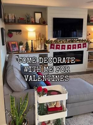 Come decorate our living room for Valentines with me! ❄️❤️🩷 I keep it up all month. ☺️ ••••••••  #thrifteddecor #thrifties #thriftie #thrift #thrifting #thriftshop #thrifthaul #thrifttok #thriftfinds #thriftwithme #comethrift #comethrifting #winter #winterdecor #vintagedecor #nostalgia #nostalgic #ValentinesDay #valentines #valentinesdecor 