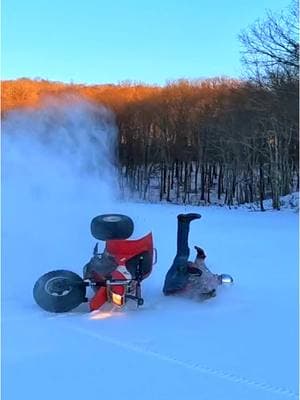 3 Wheeler and Ice Don’t Mix 😂 #dirtbike #motorcycle #moto #motovlog #atc #3wheeler #ice