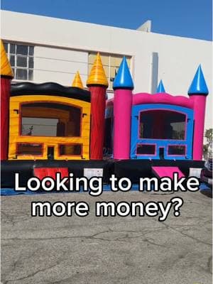 Start your own business! 💥Let us help you get started and make more money!! 💰 #startyourownbusiness #sidehustle #fyp #partyrentals #eventrentals #bouncehouse #moonwalk #jumpers #brincolines #inflables #emprendimiento 