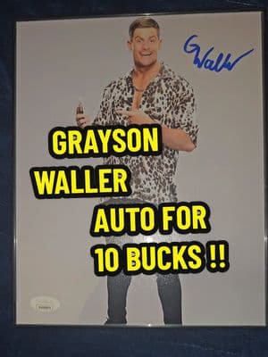 got a @GraysonWallerWWE auto for $10 can't got wrong #graysonwaller #atowndownunder #WWE #smackdown #raw #aussie 