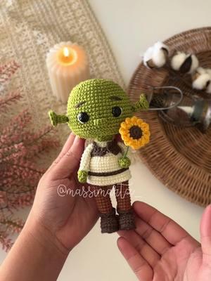 Shrek ✨🌻 Ig: massimartz_  #shrek #crochet #amigurumi #amigurumishrek #receitas #patrones #pattern #shrek #shrek2 