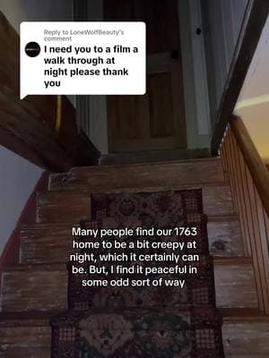 Replying to @LoneWolfBeauty we coexist with our ghostly roommates 🖤 #historic #historichouse #historichome #1700s #1700shome #1700shouse #colonial #colonialhome #colonialhouse #centuryhome #centuryhouse #creepy #creepyhome #creepyhouse #ghost #ghosts #spirits #paranormal 