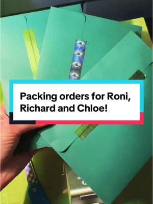 Thank you three so much for all of your orders! #smallartistcheck #smallartistshop #SmallBusiness #smallbusinessowner #etsyseller #smallartist #etsy #fyp #fypシ゚ #merchartist #stickers #stickertok #keychains #keychainbusiness #packingorders #packanorderwithme 