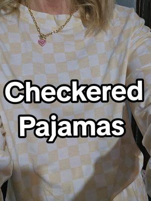 Checkered pajamas from TikTok shop! #tiktokshoppajamas #preppypjs #preppyaesthetic #tiktokshoploveatfirstfind #preppypajamas #momcreator #checkeredpajamas #checkeredaesthetic #momreview 