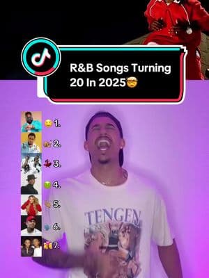 R&B Songs Turning 20 Years Old In 2025🤯 These R&B classics are OFFICIALLY turning 20 years old this year🫠 And it’s crazy because I REMEMBER HEARING THESE ON THE RADIO😭 But I’m happy to see these songs aging like wine🤌🏽 FOLLOW IF YOU LOVE R&B!💜 #rnb #2000s #dj 