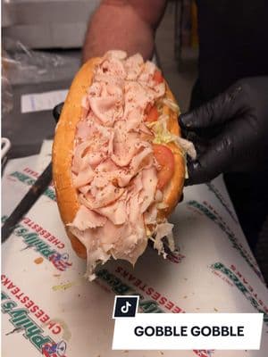 How fast do you think you can gobble up this Turkey Hoagie 🤔🦃 #phillysbest  . . . #authenticphilly #flavorpacked #comfortfood #cheesesteak #hoagie #turkey 