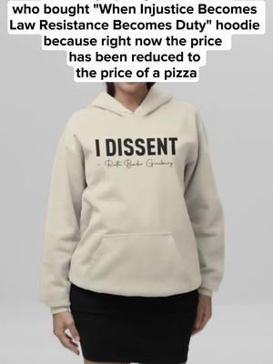 I Dissent Hoodie #ruthbaderginsburg #idissent #injustice #resistance #law #lawyer #equality #equalrights #hoodie 