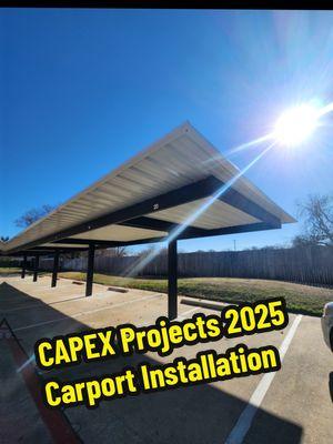 Carport Installation  Company: Unity I manage and supervise budgeted CAPEX Projects for Apartments. #Apartments #capex #projects #blessed #work #carport #structure #parking #car 